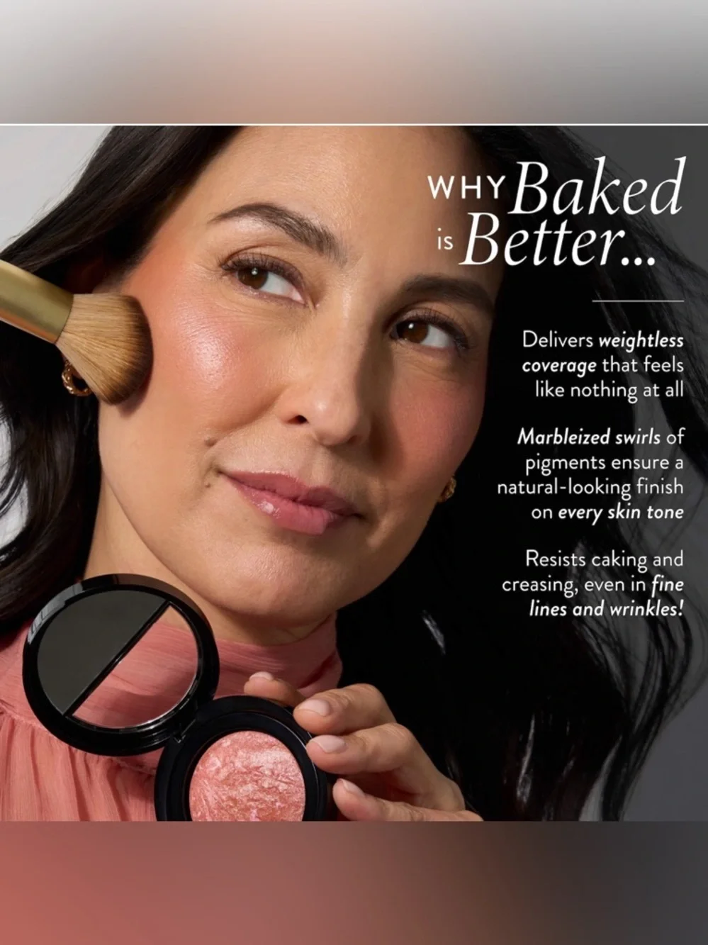Laura Geller Baked Blush-N-Brighten Marbelized Blush in Pink Grapefruit New